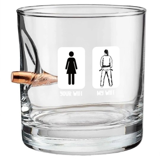 Jiu jitsu your wife my wife jujutsu martial arts Bullet Whiskey Glasses