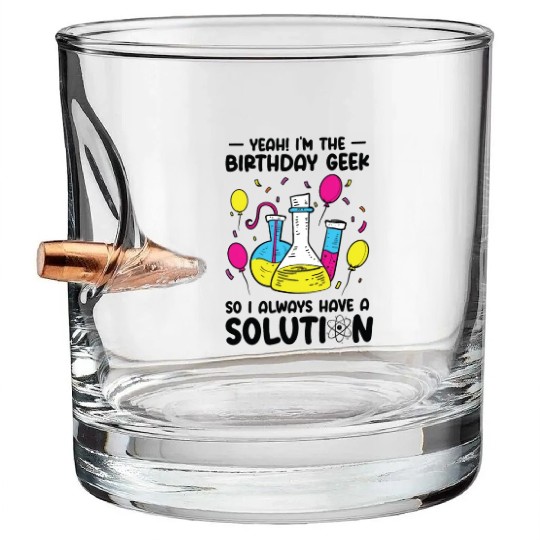 Science Theme Birthday Party Chemistry Scientist Bullet Whiskey Glasses