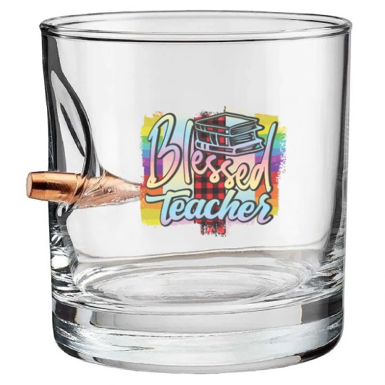 Blessed teacher Bullet Whiskey Glasses