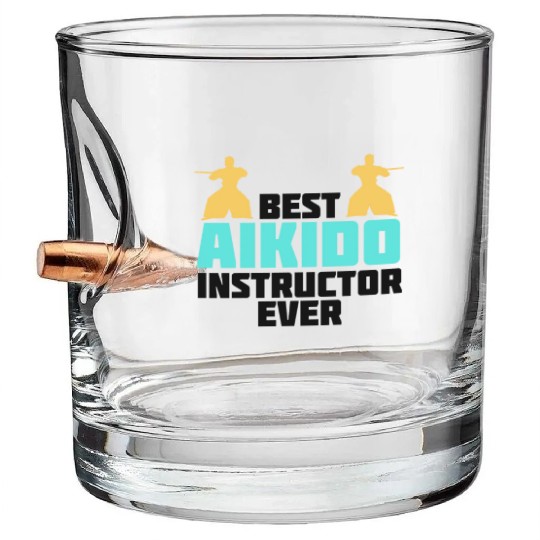 Aikido Instructor Japan Taekwondo Karate Martial Bullet Whiskey Glasses
