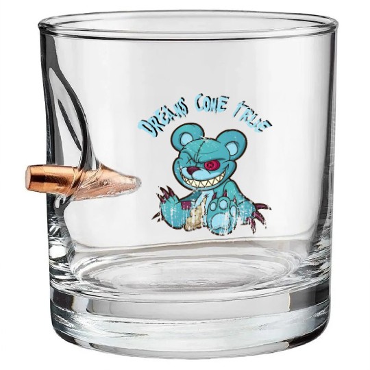 dream's come true Teddys Horror Halloween Bullet Whiskey Glasses