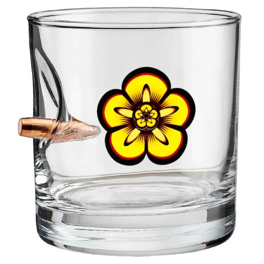 Lily Flower For family and friends Bullet Whiskey Glasses