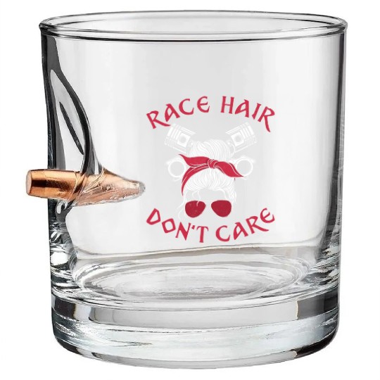 Drag Racing Race Car Girl Race Bullet Whiskey Glasses