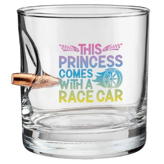 Drag Racing Race Car Girl This Bullet Whiskey Glasses