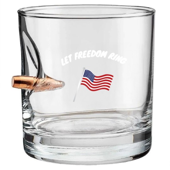 Let Freedom Ring Martin Luther King Day Human Righ Bullet Whiskey Glasses