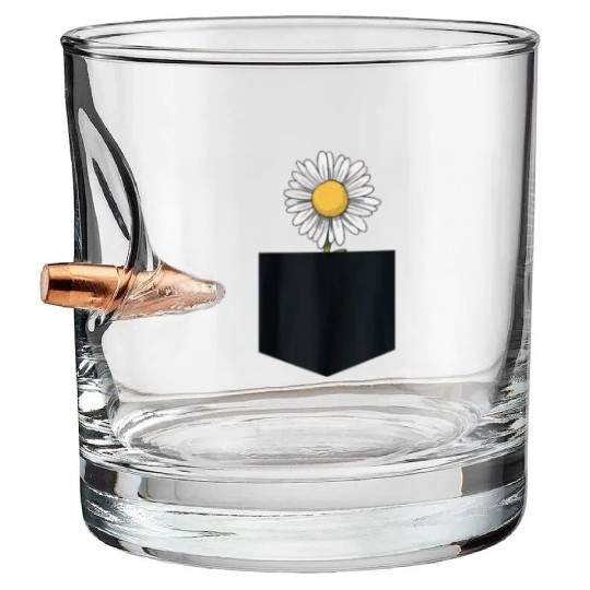 Marguerites Daisy Summer Daisies Flower Garden Bullet Whiskey Glasses