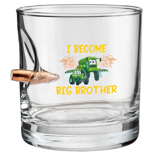 Big brother farmer tractor Bullet Whiskey Glasses