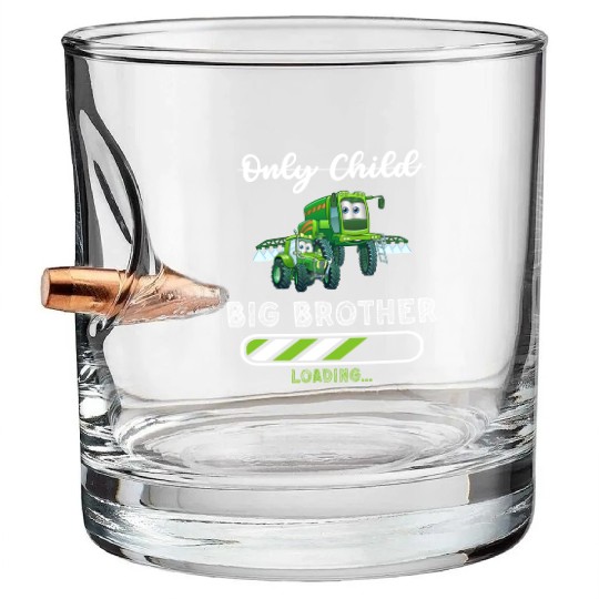 Big brother farmer tractor 2023 Bullet Whiskey Glasses