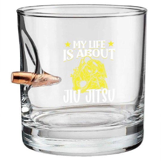 Jujutsu life is about jiu jitsu martial arts mma Bullet Whiskey Glasses