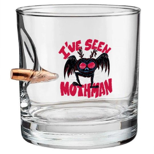 I have seen mothman I have seen mothman inspiratio Bullet Whiskey Glasses