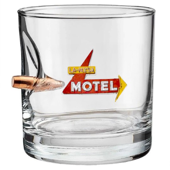 La Mesa Motel Route 66 Santa Rosa New Mexico Bullet Whiskey Glasses