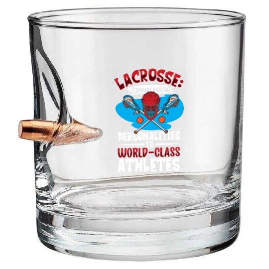 Lacrosse Player Lacrosse Coach Lax Player Sports Bullet Whiskey Glasses