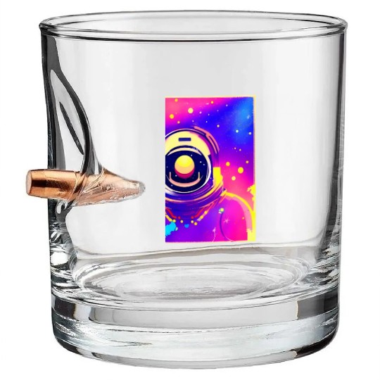 Astronaut neon colors Bullet Whiskey Glasses