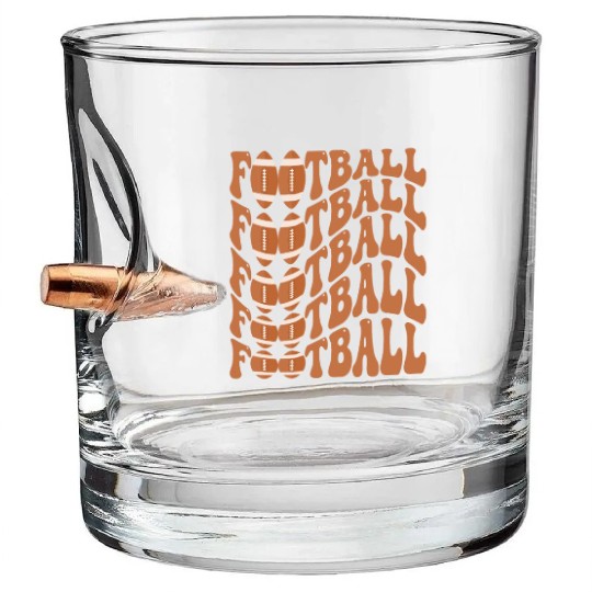 I love Football Bullet Whiskey Glasses