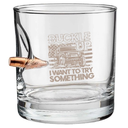 Monster Truck Racer Off Road Racing Lifestyle Gift Bullet Whiskey Glasses