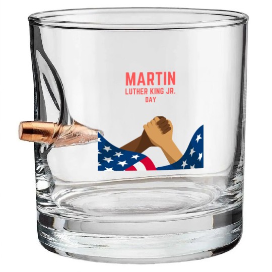 Martin Luther king jr. day Bullet Whiskey Glasses