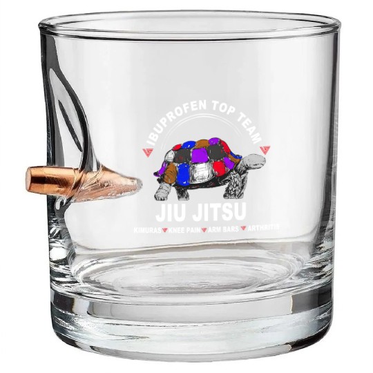 Ibuprofen Top Team Jiu Jitsu Bullet Whiskey Glasses