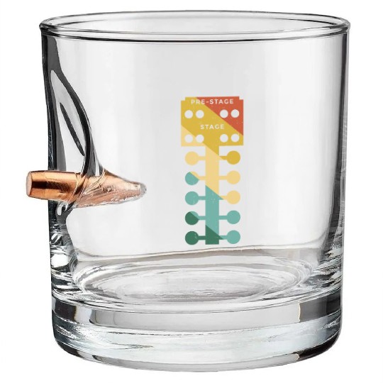 Drag Racing Race Car Retro Vintage Bullet Whiskey Glasses