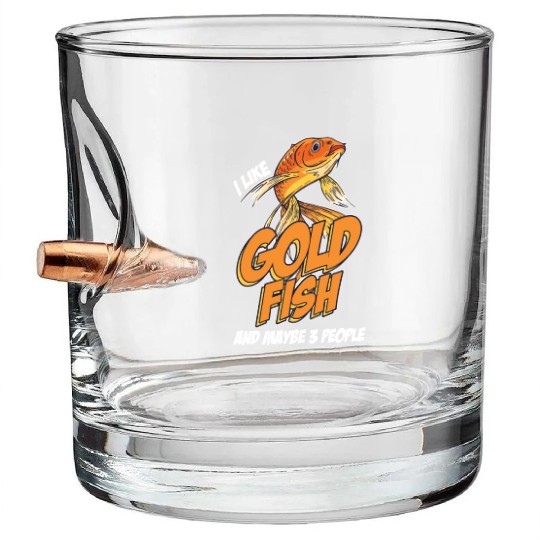 Like Goldfish And 3 People Carp Japan Aquarium Bullet Whiskey Glasses