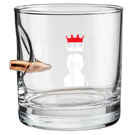 St Maximilian Kolbe Two Crowns Catholic Saint Gift Bullet Whiskey Glasses