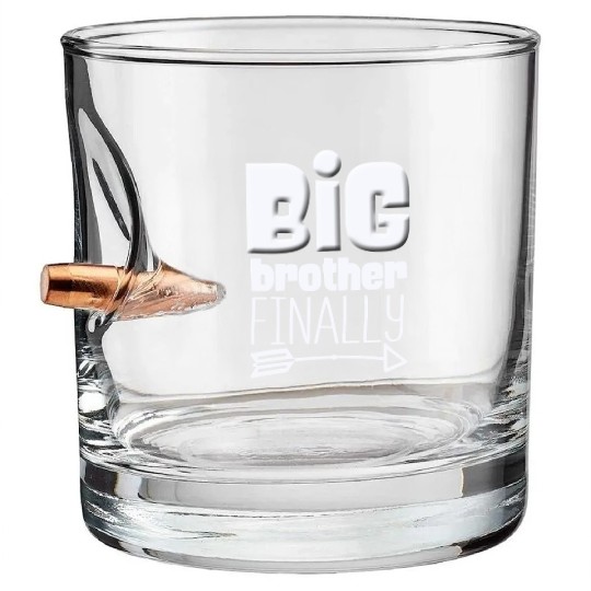 Big Brother Finally Big Bro Gamer Promoted Son Bullet Whiskey Glasses