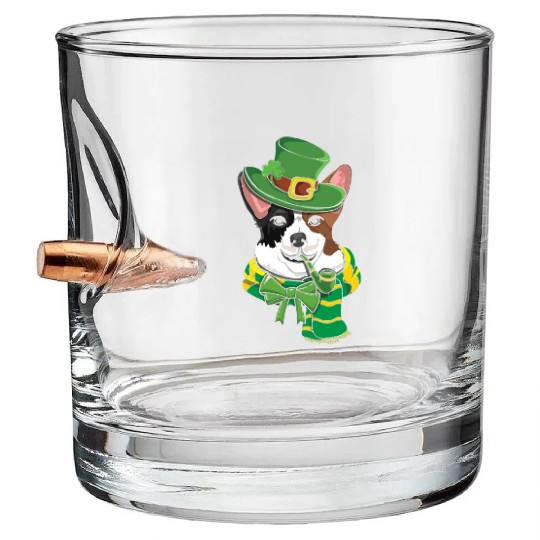 Cute Irish Corgi Happy Saint Patrick Day Bullet Whiskey Glasses