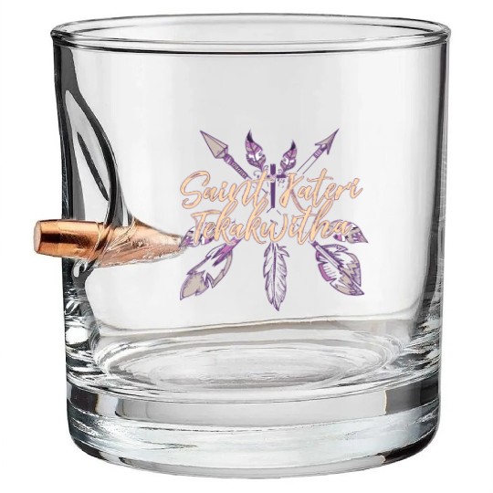 St Kateri Tekakwitha Saint Catholic Lily of the Mo Bullet Whiskey Glasses