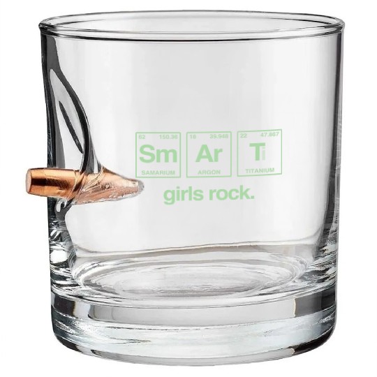 SMART GIRLS ROCK - Elements Periodic Table Bullet Whiskey Glasses
