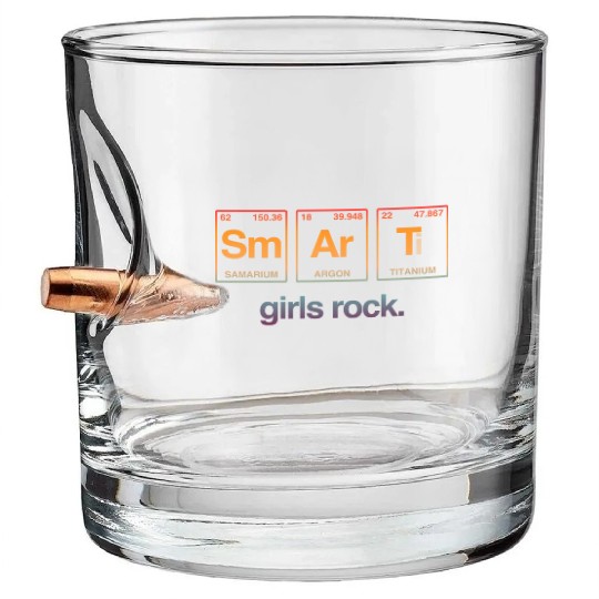 SMART GIRLS ROCK - Elements Periodic Table Bullet Whiskey Glasses