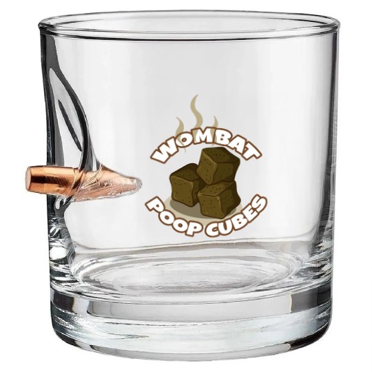 Wombat Poop Cubes Bullet Whiskey Glasses