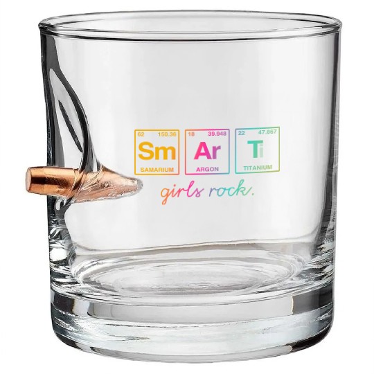 SMART GIRLS ROCK - Elements Periodic Table Bullet Whiskey Glasses