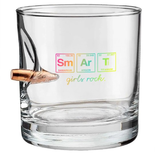 SMART GIRLS ROCK - Elements Periodic Table Bullet Whiskey Glasses