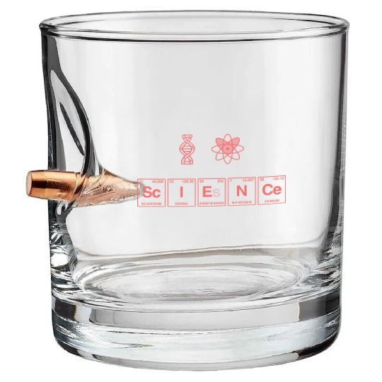 I LOVE SCIENCE - Periodic Table of Elements Bullet Whiskey Glasses