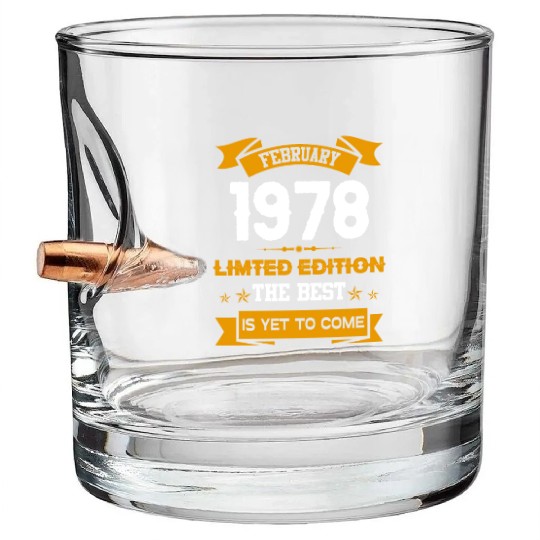 February 1978 Birthday Surprise Bullet Whiskey Glasses