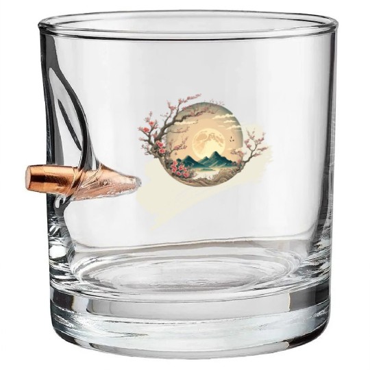 Cherry Blossom Spring Japan Nature Bullet Whiskey Glasses