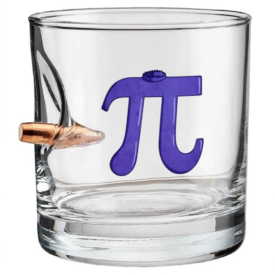 Blueberry Pi - Funny Pi Day Math Teacher Bullet Whiskey Glasses