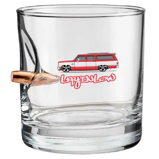 layinlow Cardinal Red Bullet Whiskey Glasses