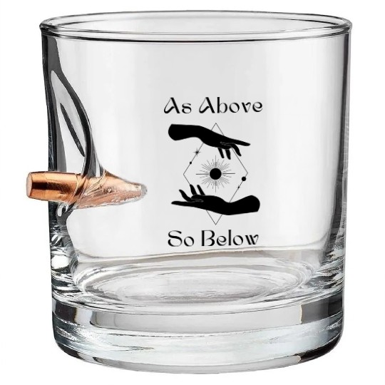 As Above So Below Bullet Whiskey Glasses