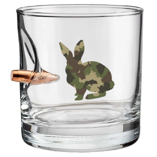 Bunny Camouflage Bullet Whiskey Glasses