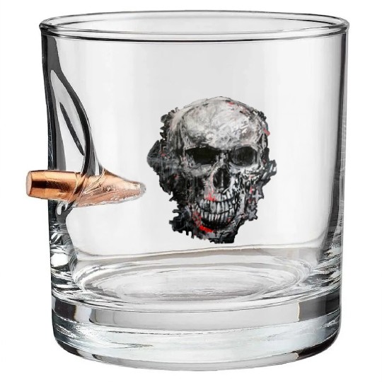 Graffiti Skull Streetwear Bullet Whiskey Glasses