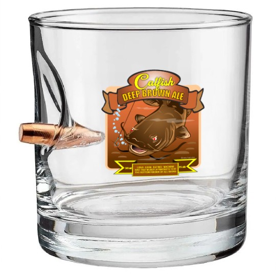 Catfish Deep Brown Ale Bullet Whiskey Glasses