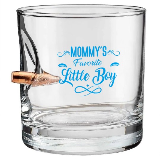 Mommy's Favorite Little boy Bullet Whiskey Glasses