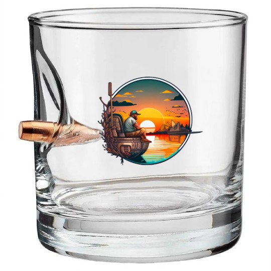 Peaceful Fishing Bullet Whiskey Glasses