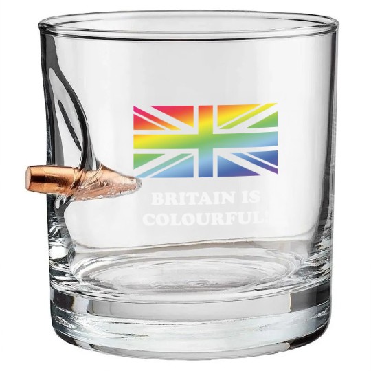 Britain Is Colourful! (Union Jack, United Kingdom) Bullet Whiskey Glasses
