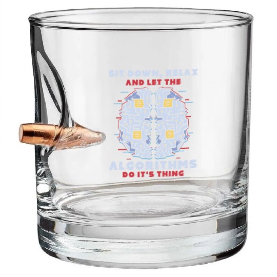 Computer Algorithm Programmer Artificial Bullet Whiskey Glasses
