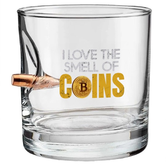 Bitcoin Trader I Love The Smell Of Coins Crypto Tr Bullet Whiskey Glasses