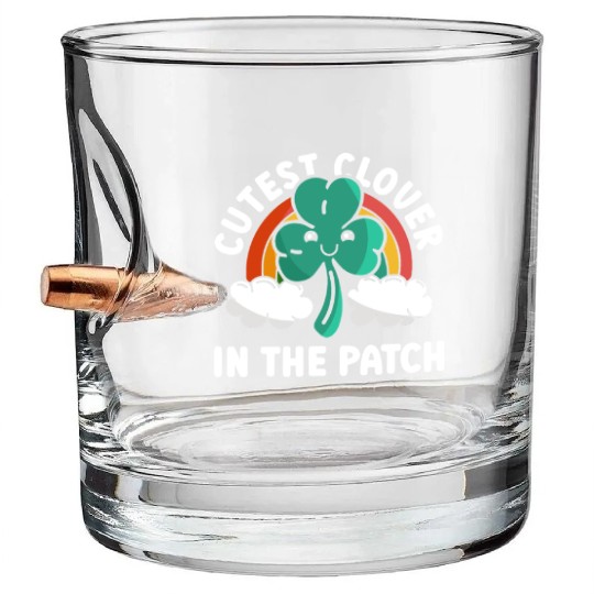 Cutest Clover In The Patch - St Patricks Day Irish Bullet Whiskey Glasses