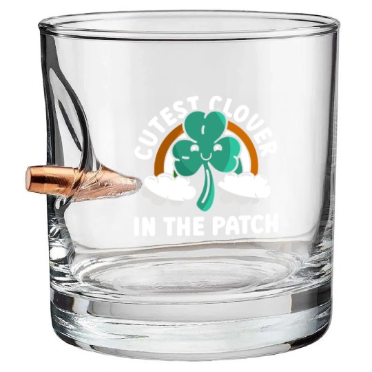Cutest Clover In The Patch - St Patricks Day Irish Bullet Whiskey Glasses