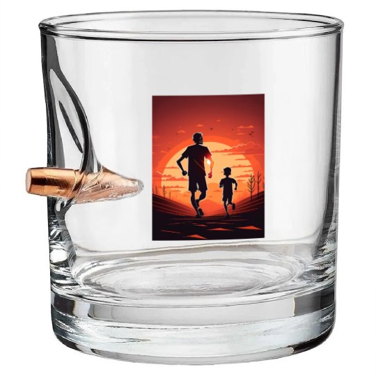 Running Exercise for Fitness Enthusiasts Father Bullet Whiskey Glasses