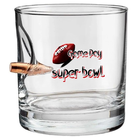 super bowl sunday Bullet Whiskey Glasses